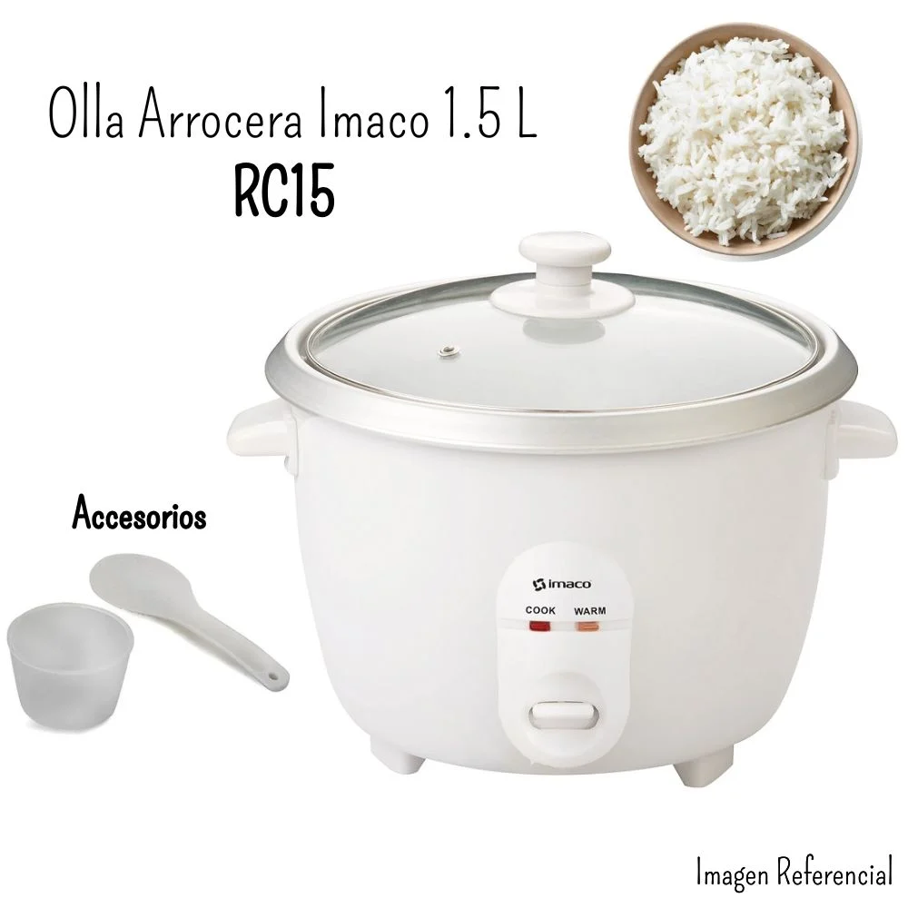 PREMIO 3: Olla arrocera IMACO RC15  1.5lt blanco